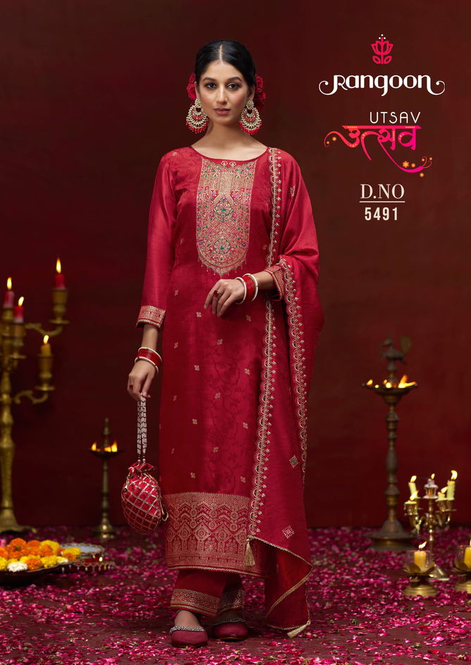 Utsav By Rangoon Khatli Handwork Designer Readymade Suits Wholesale Shop In Surat